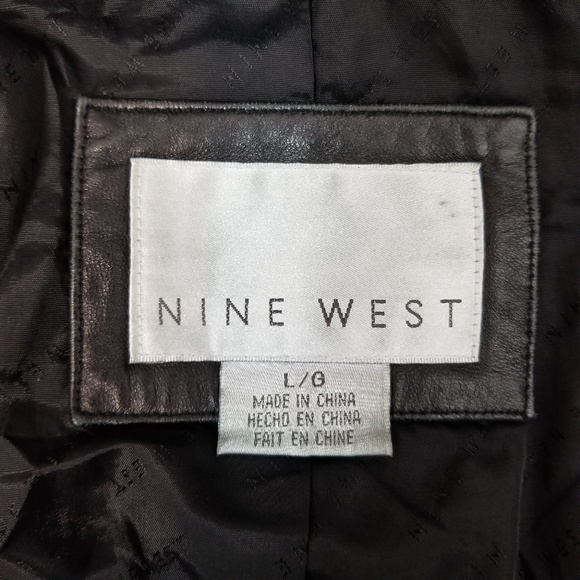 NINE WEST SIZE L, LEATHER JACKET - Picture 3 of 5